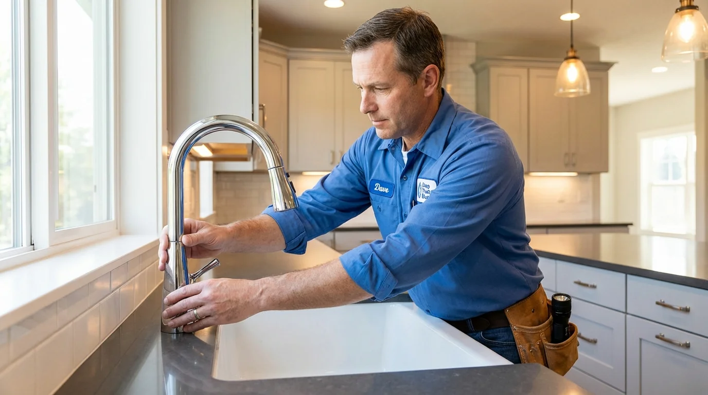Kitchen faucet installation by Johns Plumbing LLC in Clio